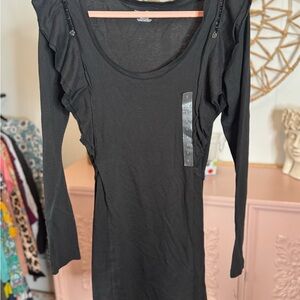 DKNY New tshirt dress Black Long Sleeve Women's size Large